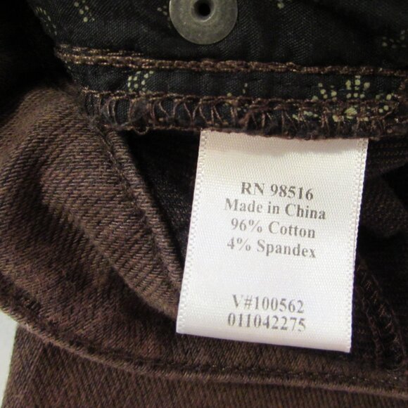 Coldwater Creek Brown Knit Denim Boot Cut Pants Size 8 - Picture 4 of 13